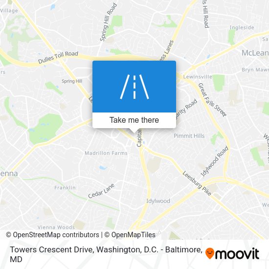 Towers Crescent Drive map