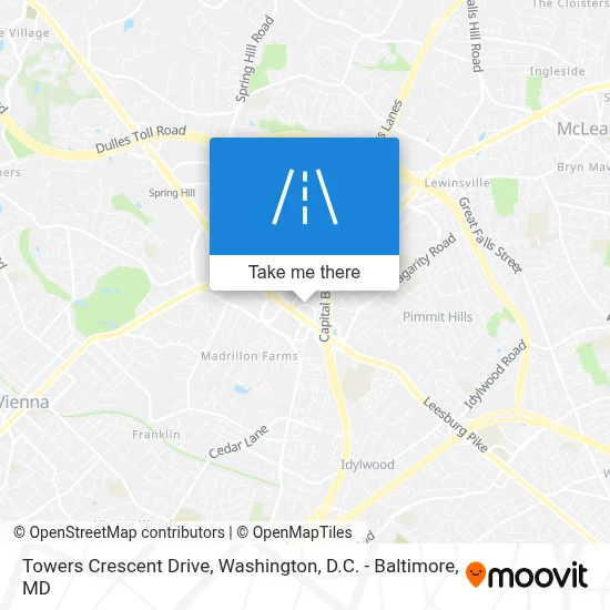 Towers Crescent Drive map