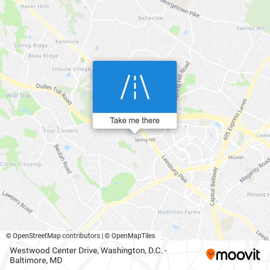 Mapa de Westwood Center Drive