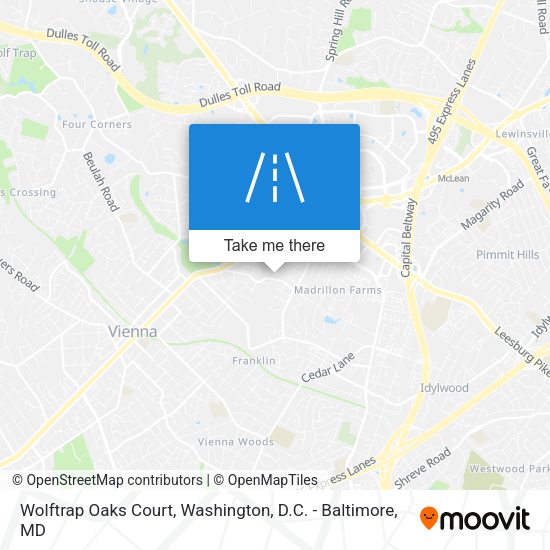 Mapa de Wolftrap Oaks Court