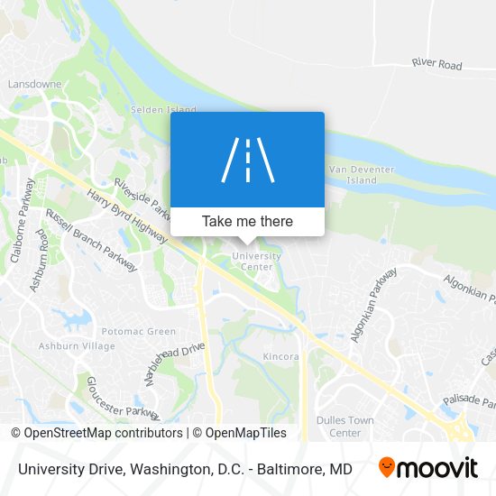 University Drive map
