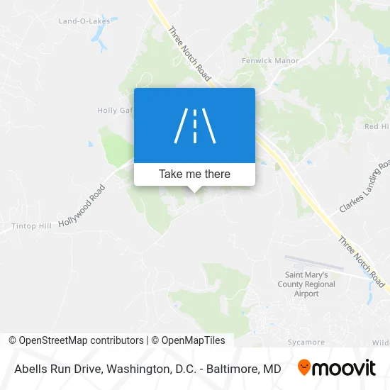 Abells Run Drive map