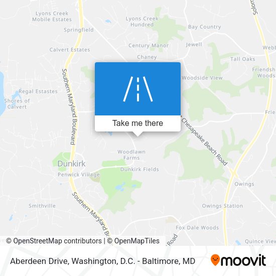 Aberdeen Drive map