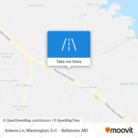 Adams Ln map