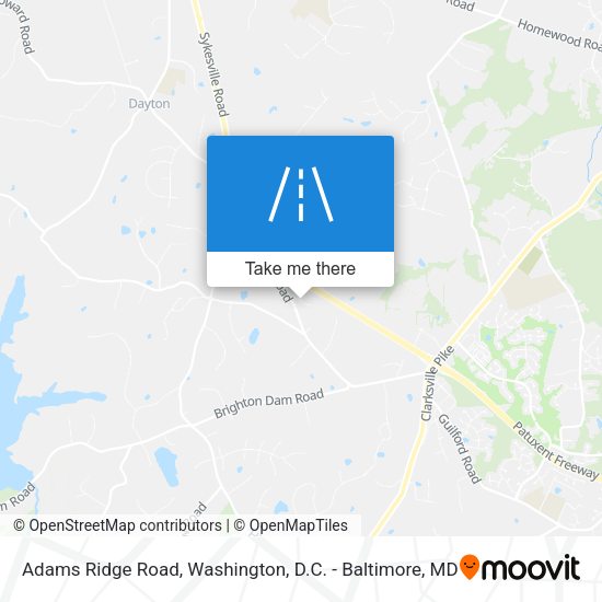 Adams Ridge Road map