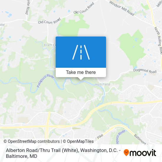 Alberton Road / Thru Trail (White) map