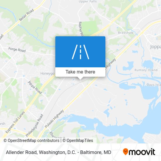 Allender Road map