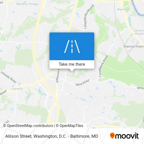 Allison Street map