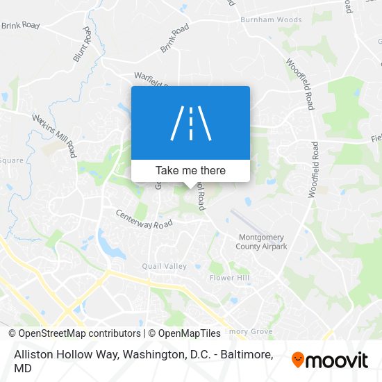 Alliston Hollow Way map
