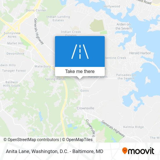 Anita Lane map