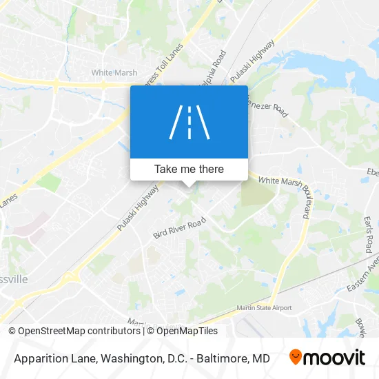 Apparition Lane map