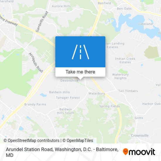 Arundel Station Road map