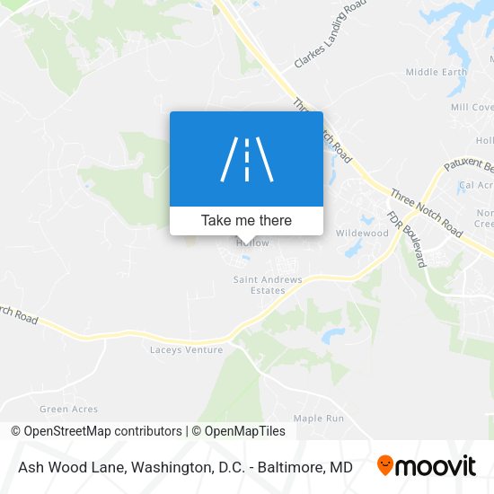 Ash Wood Lane map