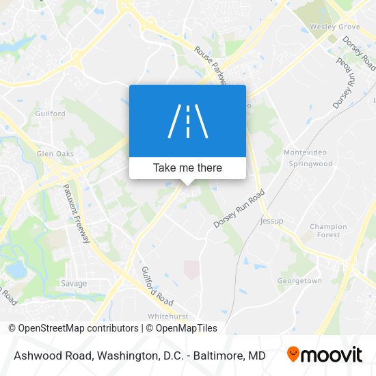 Ashwood Road map