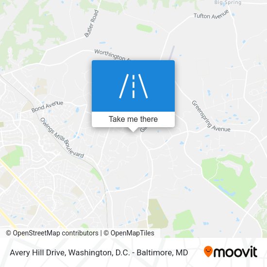 Avery Hill Drive map