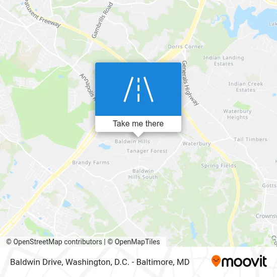 Baldwin Drive map