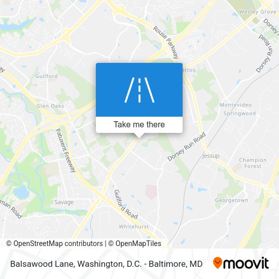 Balsawood Lane map