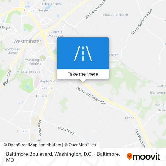 Baltimore Boulevard map