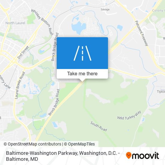 Baltimore-Washington Parkway map