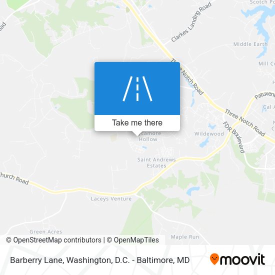 Barberry Lane map