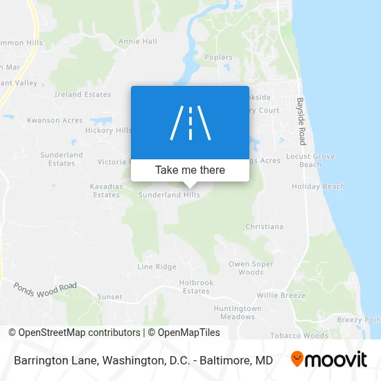 Barrington Lane map