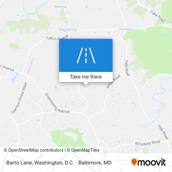 Barto Lane map