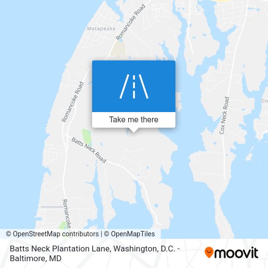 Batts Neck Plantation Lane map