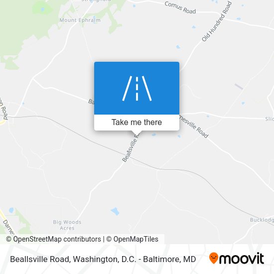 Beallsville Road map