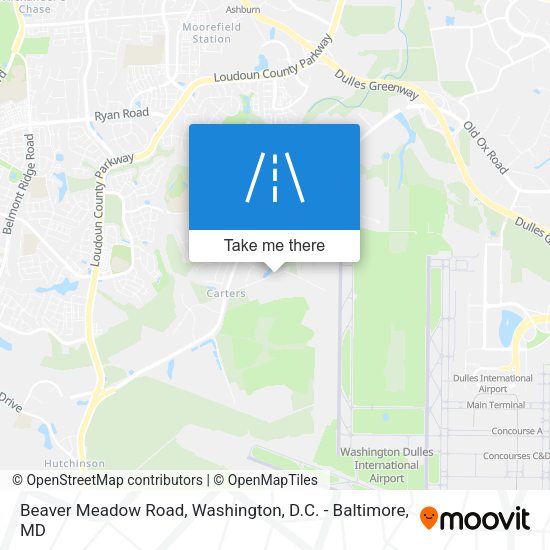 Beaver Meadow Road map