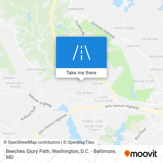 Beeches Glory Path map