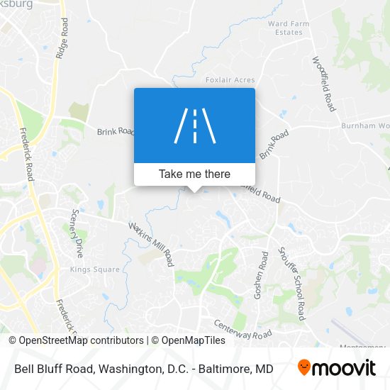 Bell Bluff Road map