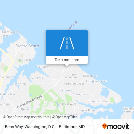 Bens Way map