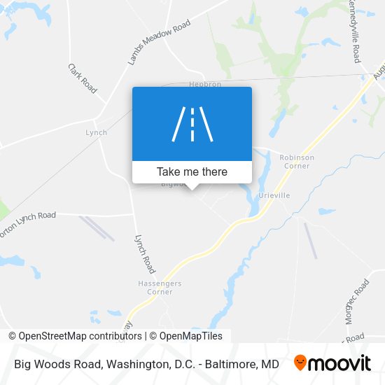 Big Woods Road map