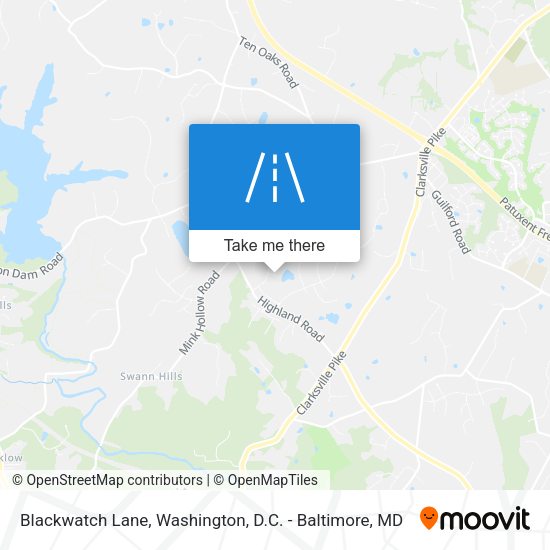 Blackwatch Lane map