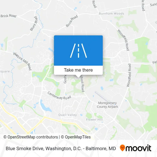 Blue Smoke Drive map