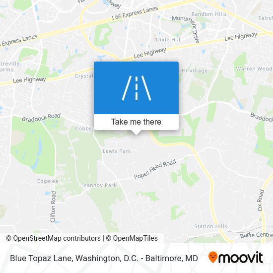 Mapa de Blue Topaz Lane