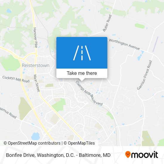 Bonfire Drive map