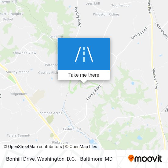 Mapa de Bonhill Drive