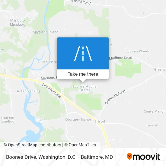 Boones Drive map
