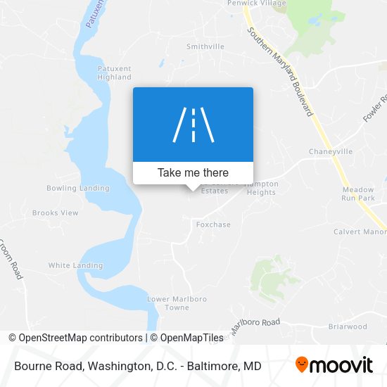 Bourne Road map