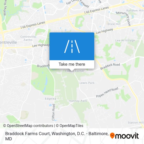 Mapa de Braddock Farms Court