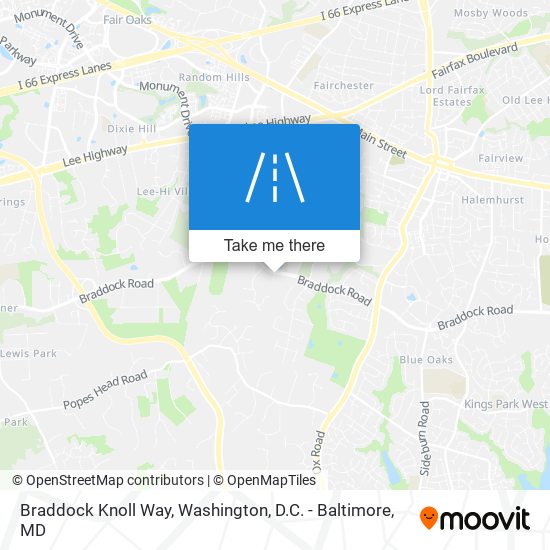 Mapa de Braddock Knoll Way