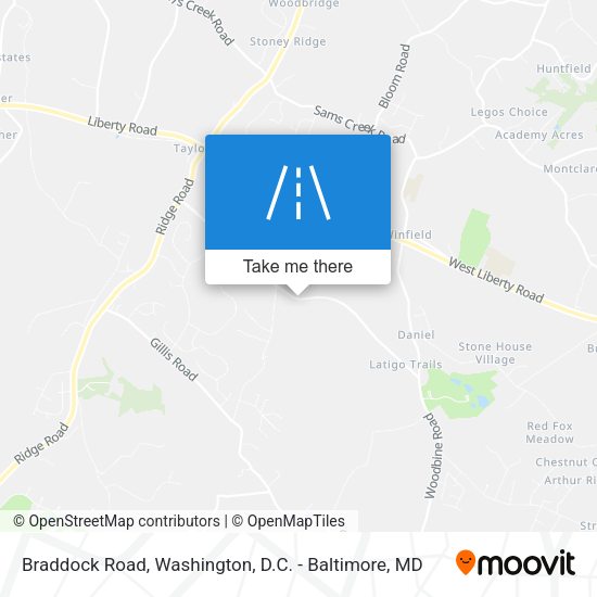 Braddock Road map