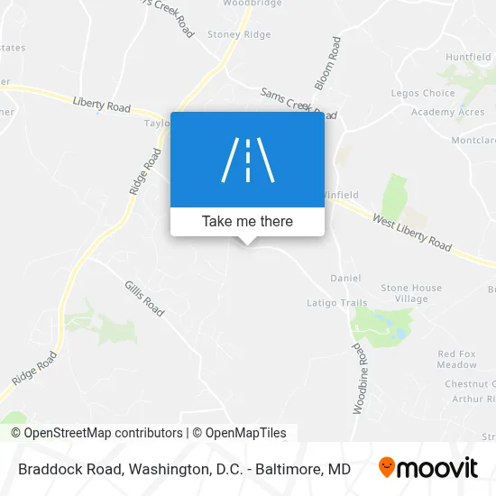 Braddock Road map