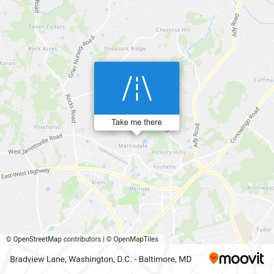 Bradview Lane map