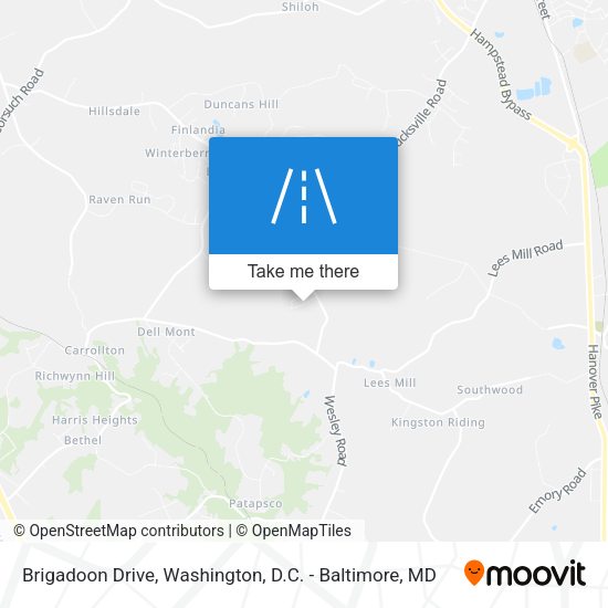 Brigadoon Drive map