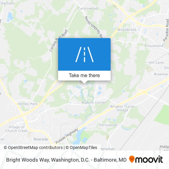 Bright Woods Way map