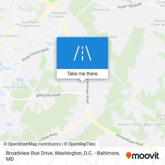 Broadview Run Drive map