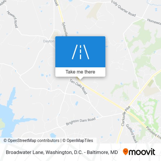 Broadwater Lane map