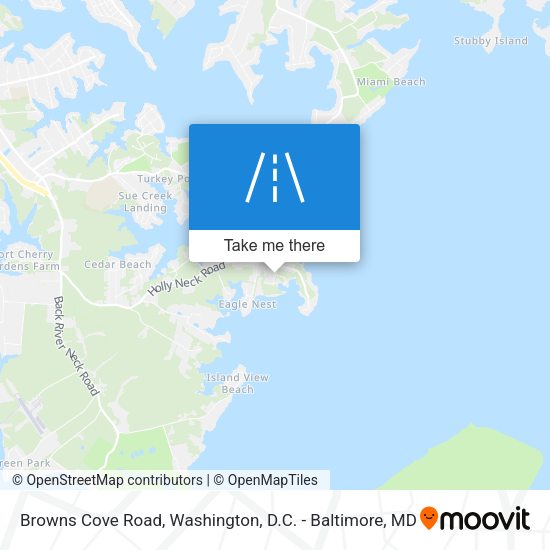 Browns Cove Road map